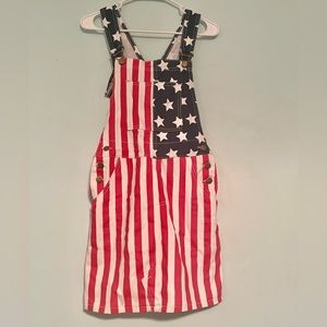American Flag Overalls Dress